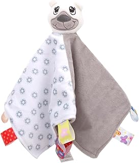 Toyvian Toalha De Bebê Panos De Bebê Musselina Toalhas De Bebê Ursinho Animal Calmante Chocalho Toalha Calmante Boneca Infantil Apaziguar