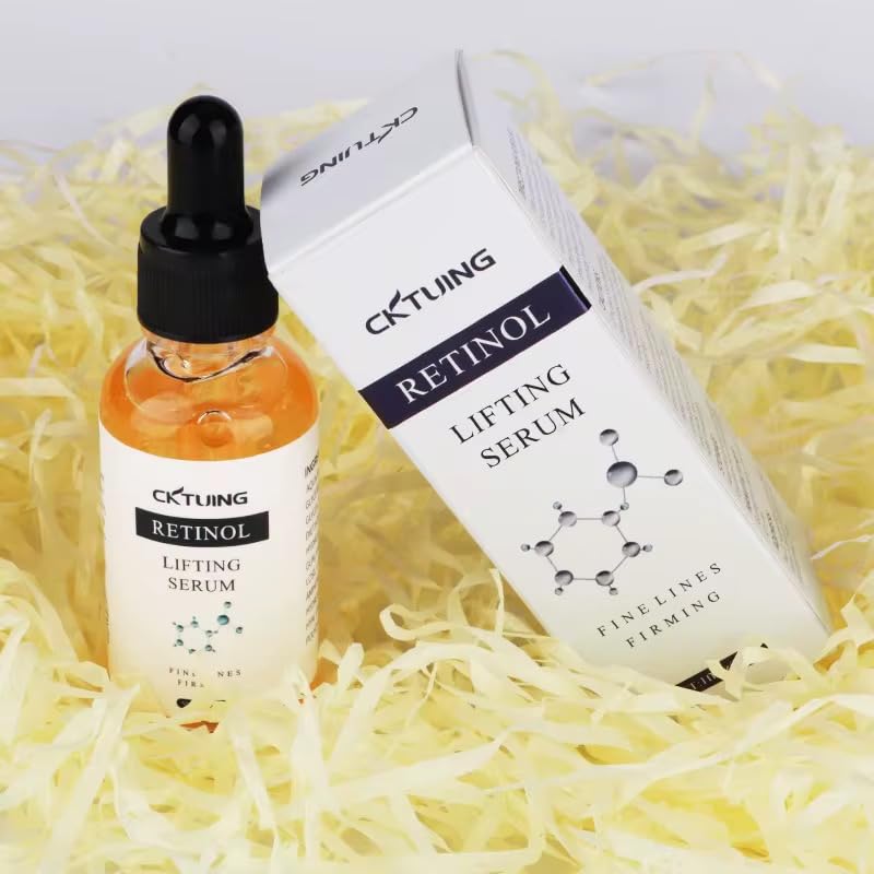Miniatura 6 de CKTUING Suero de retinol cuidado de la piel antienvejecimiento, reafirmante y reductor de arrugas con vitamina C, ácido hialurónico e hidratante