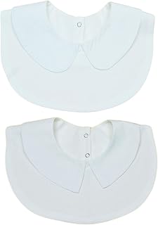 2Pcs Fake Collars Detachable Dickey Pointed Collar Round Collar for Women Girls White