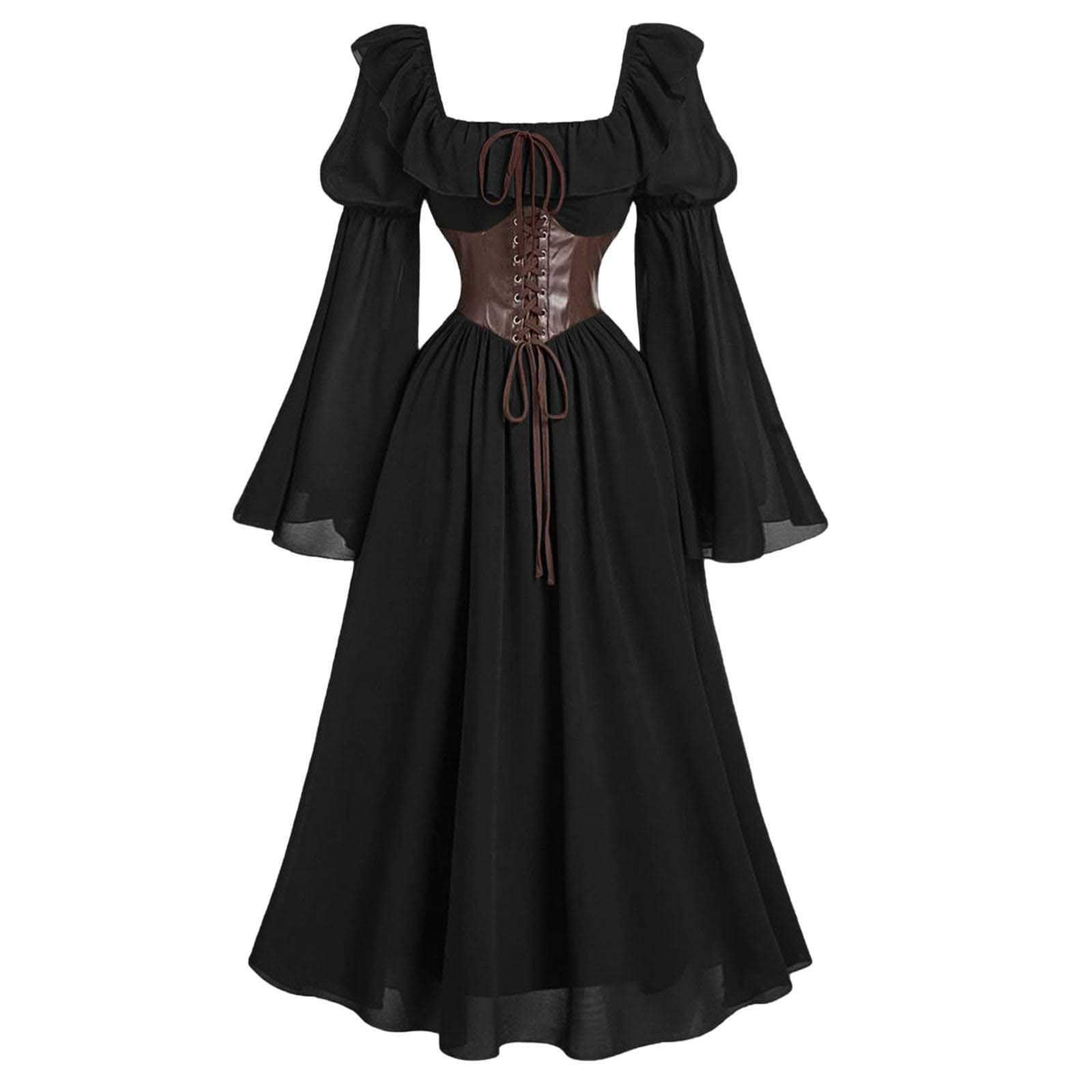 Vestido cómodo medieval para mujer que busca estilo holgado 4
