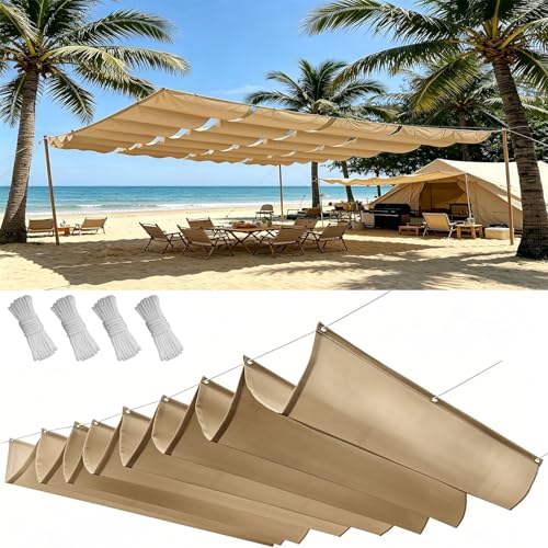 Store ondulé rétractable imperméable protection UV voile ombrage 120x250 - 2