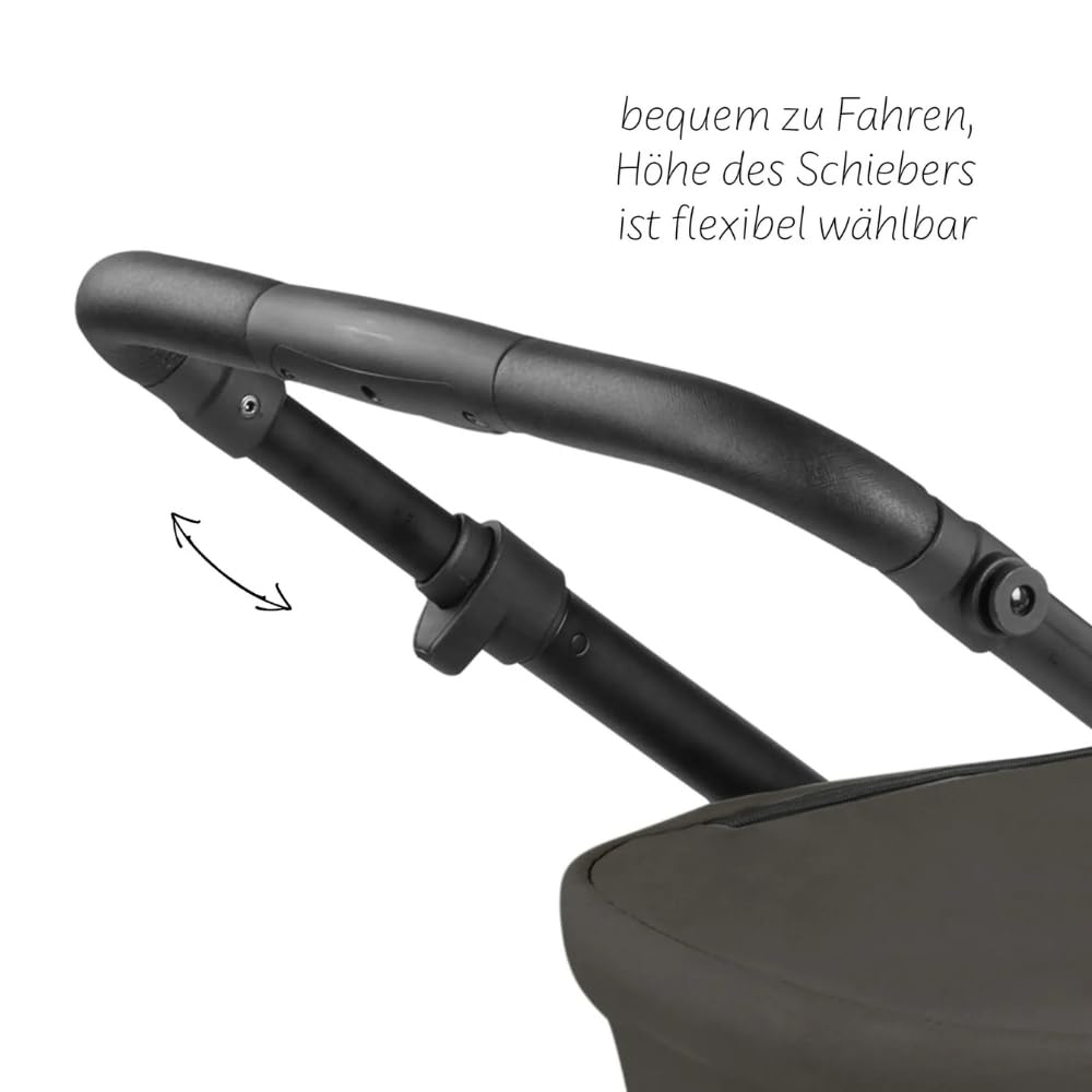 ABC Design 2 in 1 Kinderwagen Salsa 4 Air – Kombikinderwagen für Neugeborene & Babys – Inkl. Sportsitz Buggy & Babywanne – Radfederung & Luftreifen – Farbe: Cloud