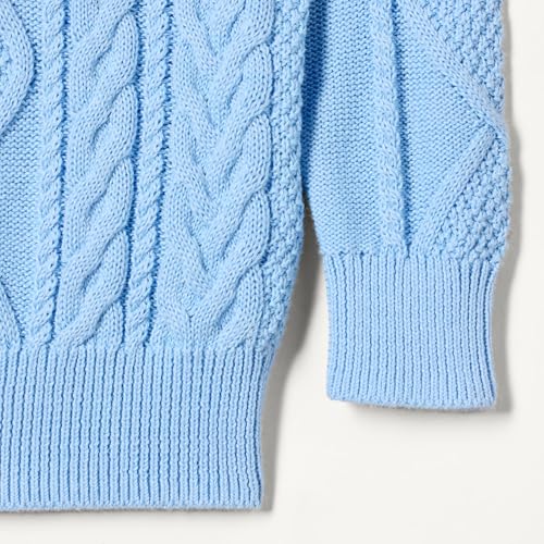 Pull en tricot torsadé col zippé pour garçon coupe décontractée