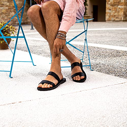 Emmanuela Greek Handmade Leather Sandals, Quality Slide on Sandals, Summer Shoes for Men, Ring Toe Sandals, Slider Sandals for men2