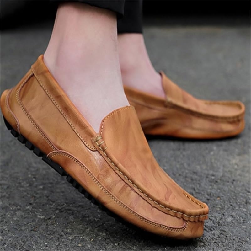 Men's Casual Rubber Shoes Low-top Round-toed Shoes Soft-soled Shock-absorbing Non-slip Oxford Shoes for Men