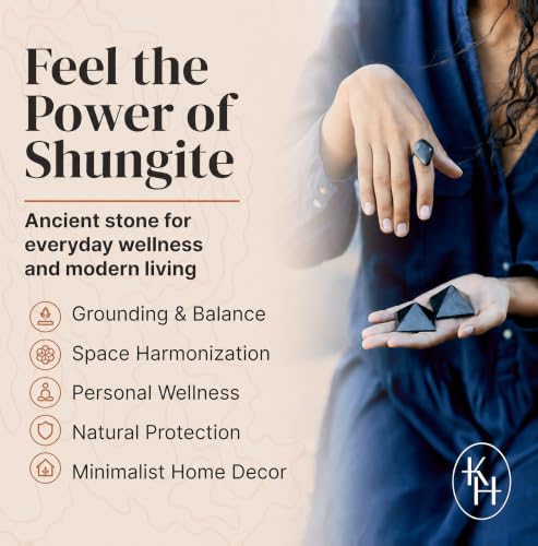 Pyramide de shungite véritable pour harmoniser le bureau à la maison
