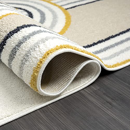Tapete Decorativo Abani Geométrico Beige 4'x6' miniatura 4