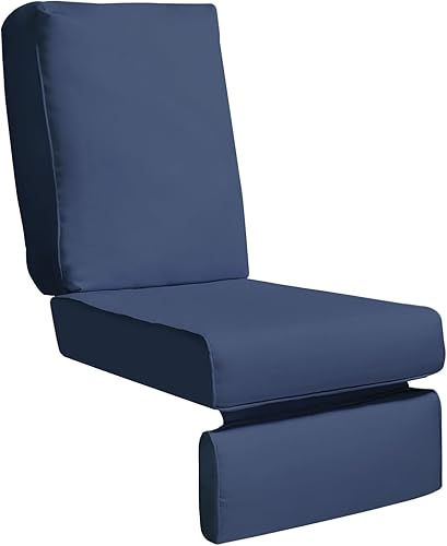 Cojín de repuesto reclinable para interiores y exteriores, cojín lavable, asiento profundo, protección UV, protección contra la decoloración y