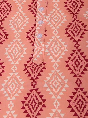 Image of KiddoPanti Boys 100% Cotton Ethnic Motif Printed Short Length Kurta