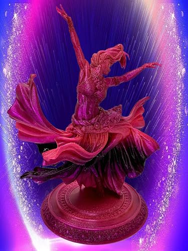 Image of PLA Filament 1.75mm, Midnight Shimmer Rose Pink,Black Purple Chameleon Glitter 3D Printer Filament, Color Shift Sparkling Shiny PLA Filament for FDM 3D Printing, Fantasy Models