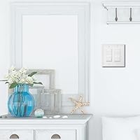 Vista 5 de Luca - Placa de pared de metal para interruptor de luz de decoración doble, paquete de 2 unidades, basculante doble de 2 segmentos, para interruptor