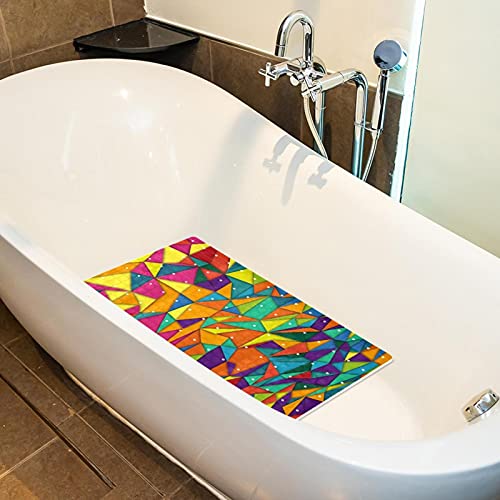Tapis antidérapant baignoire avec ventouses et trous de drainage