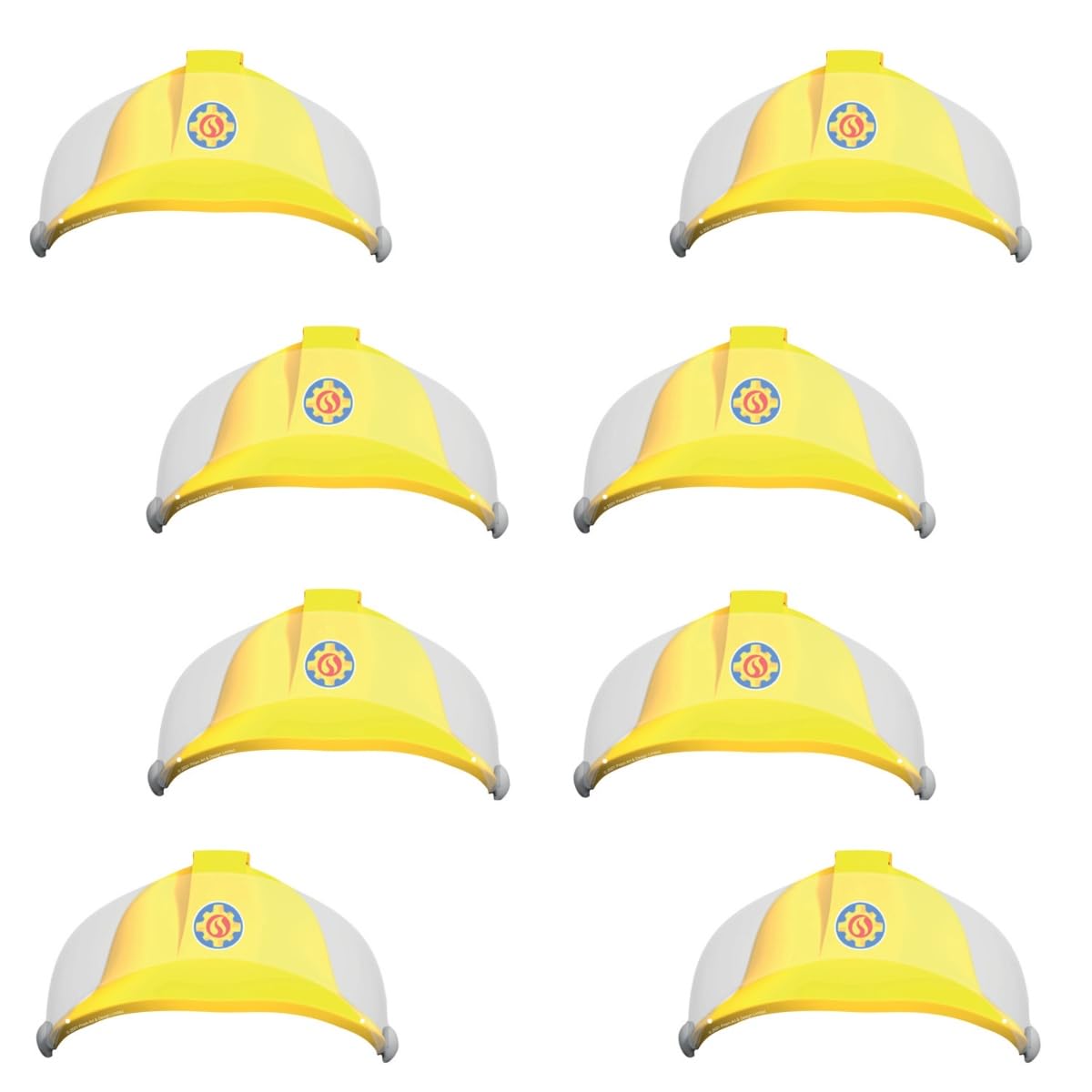 Amscan 9912971 - Fireman Sam Kids Birthday Party Paper Hats - 8 Pack