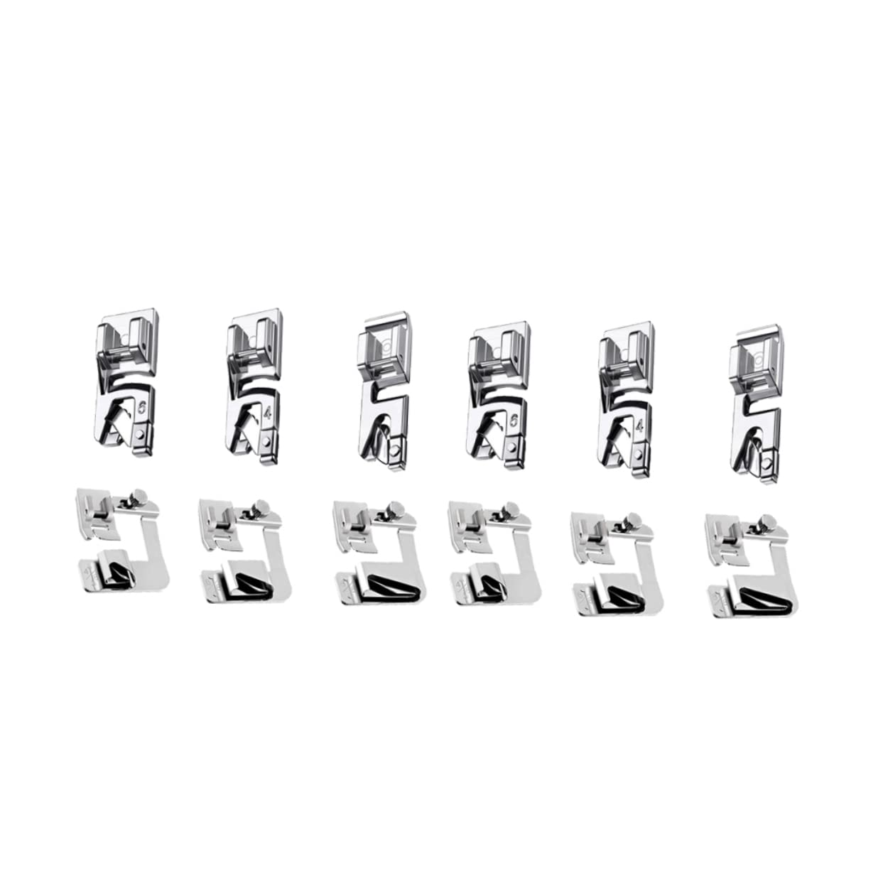 12pezzi Piedini Premistoffa per Cucire Piedini Premistoffa per Arricciatura in Set di per Macchina da Cucire Bassa per Tessuti Leggeri su Indumenti e Altri Progetti Facile da