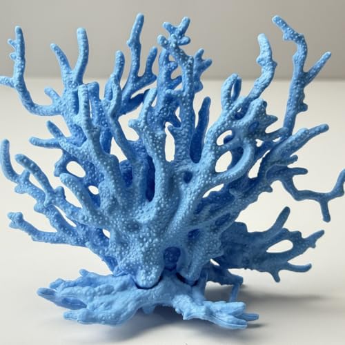 Image of Blue Aquarium Coral Fish Tank Decorations Aquarium Landscape | Realistic coral aquarium decoration, 5.9 inch x 4.7 inch , suitable for fish, works for freshwater /saltwater tanks, easy to clean