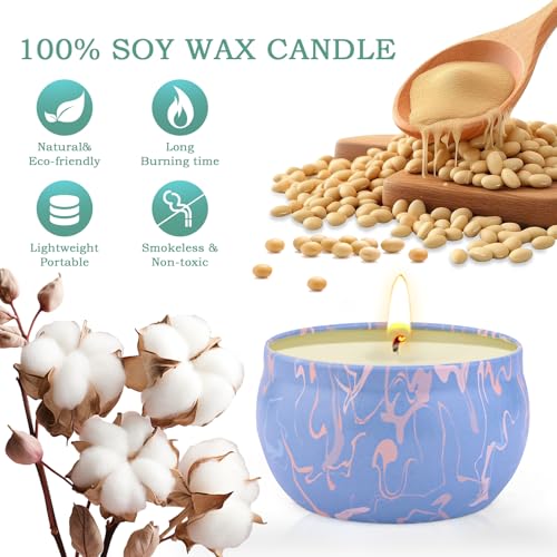 Candle Gifts,Scented Candles Christmas Gift Set for Women, 4 Pack Aromatherapy Candles for Home Scented, Natural Soy Wax Candles Gift Set for Birthday, Mother's Day, Christmas, Valentine's Day - Image 3