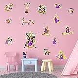 Weiba Tangled Wall Decals 16×24in Cute Cartoon Princess Vinyl for Kids Bedroom Removable Wall Art...