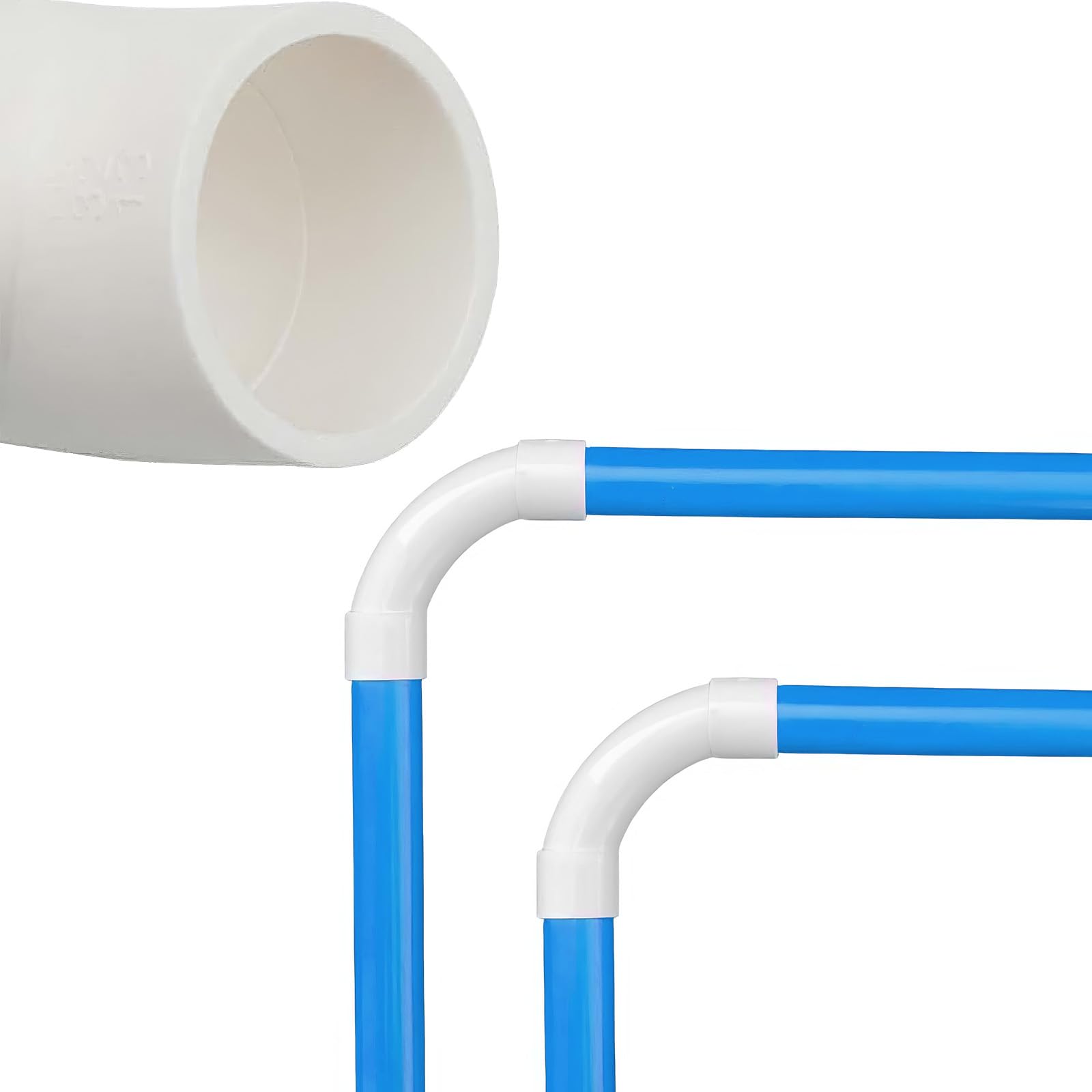 Coudes pour Tube Isolant,10pcs Tube Électrique Manchonné en PVC,90 Degrés Connecteur Raccord de Coudes pour Tube Isolant,10pcs Tube Électrique Manchonné en PVC,90 Degrés Connecteur Raccord de