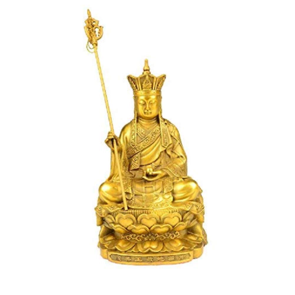 EASTCODE Buddha Statue Feng Shui Products Brass Buddhas Ksitigarbha Statues and Figurines Home Decor Desk Decorations for Good