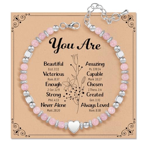 ZOKCC Inspirational Gifts Bracelets for Women: Healing Natural Stone Beaded Bracelets - Mothers Day...