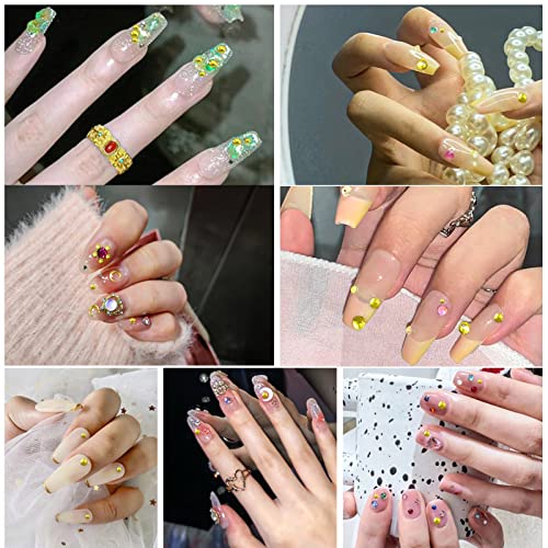 Image of Beadsland Flat Back Crystal Rhinestones, Lemon Yellow, SS20, 2880pcs | Flatback Glass Gems, 4.6-4.8mm, for Nail Art Craft, Glue Fix,Citrine