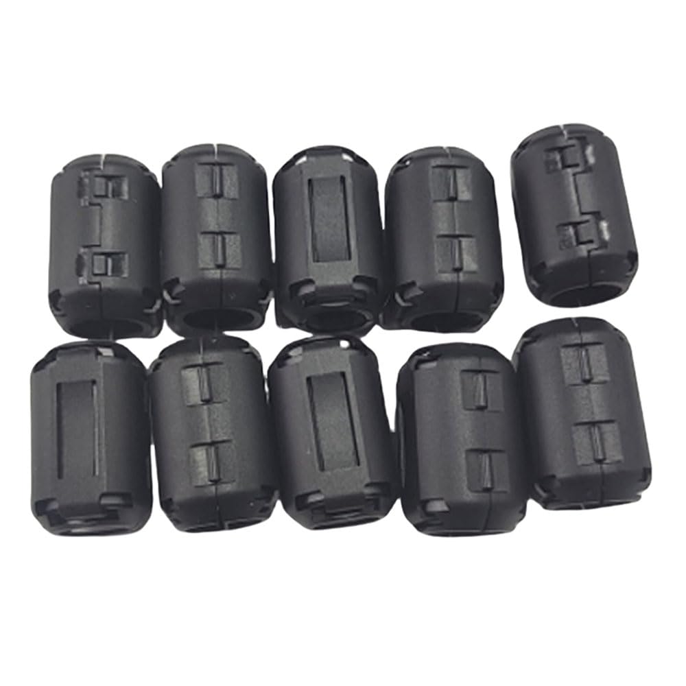 10 PCS Ferrite Beads Clip-on Ring Core RFI EMI Noise Filter Clamp Choke Coil Black 3.5mm 5mm 7mm 9mm 13mm Inner Diameter (13MM (10PCS))