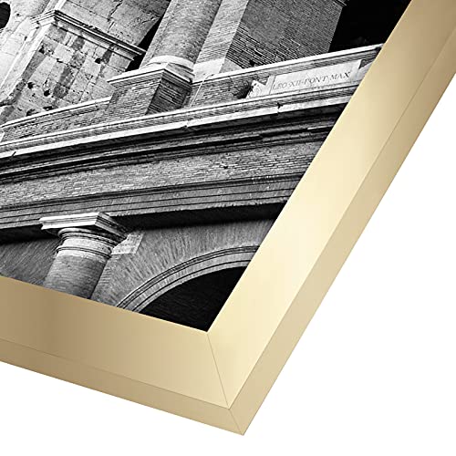 Americanflat 20x24 Picture Frame with Polished Plexiglass - Gold Picture Frame - Wide Photo Frames Made of Engineered Wood for Vertical or Horizontal Wall Display - Epic Collection - Gold