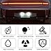 ecocstm 2 PCS White LED License Plate Light, 6-SMD Waterproof Tag Lights, 12V-24V DC Lamp Taillight, Step Courtesy Light Dome Cargo Lights for Truck SUV Van RV Trailer
