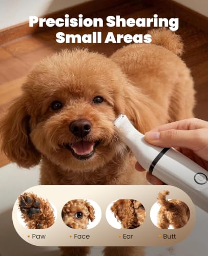 Image of oneisall Dog Clippers and Paw Trimmer Grooming Kit | Low Noise, Powerful Motor, 3-in-1 Dog Trimmers+Nail Grinder, Long-Lasting Battery&Cordless, For Small Medium Large Dogs