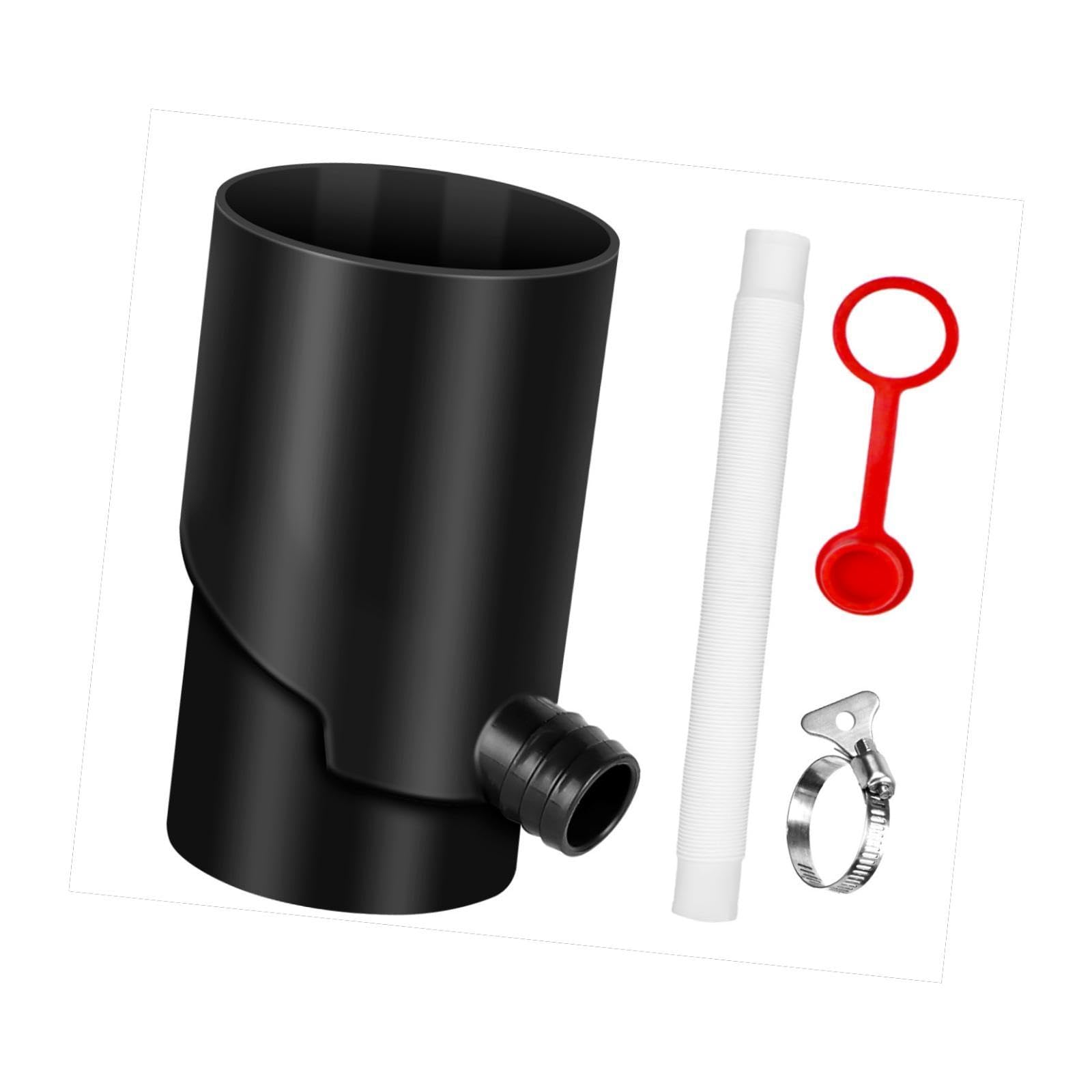 Deviatore per, di Raccolta dell'Acqua Piovana, Deviatore per Barile di Pioggia, Deviatore per Acqua Piovana per Giardino, Prato, Nero, 10 cm