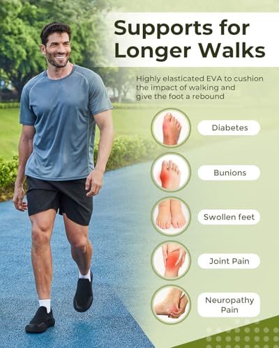 FitVille Plantar Fasciitis Shoes for Men Extra Wide Orthopedic Shoes for Foot Pain Relief - BriskWalk4