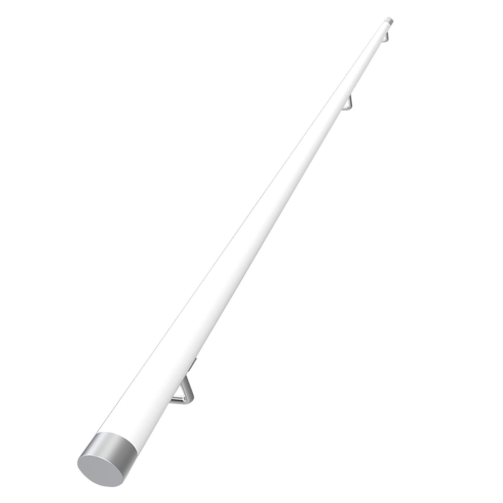 Main courante bois antidérapante de 100 cm avec supports acier robustes pour marche