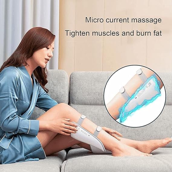 ATOOZED Air Compression Leg Massager Boot Sleeve Wraps Machine Foot and Calf Massage with Handheld Controller Foot Massager Leg Wraps Thigh and Calf Massager with Knee Heating //Pack Of 1//