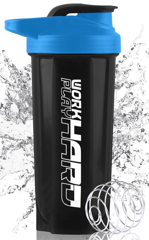 Image of Zyro Gym Shaker for Protein Shake Leakproof Shaker Bottles for Protein, Preworkout and Bcaa Shake, Protein Shaker Bottle for Gym Bottle for Men and Women BPA-Free Material Plastic, Multicolor 700 Ml