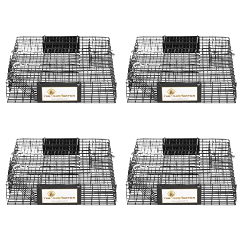 Rugged Ranch 4â€‘Pack Chipmunkinator Multiâ€‘Catch Chipmunk Trap, Wire Cage, 14.5"x4"x14.5" Each - Live Catchâ€‘andâ€‘Release, 2â€‘Door Humane Rodent Control, Noâ€‘Poison Outdoor Use