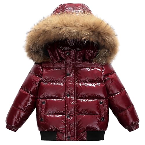 Doudoune hiver enfants veste matelassée chaude bordeaux 134-140 cm