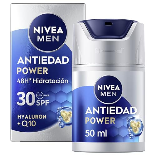 Rejuvenece tu piel con la fórmula de NIVEA MEN. Hidrata intensamente y previene el envejecimiento con ácido hialurónico y FP15. Protege contra los rayos UV y absorbe rápidamente sin grasa. Consigue una piel más firme y joven en solo días.