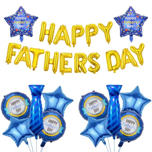 Happy Fathers Day Balloons Fathers Day Banner Set for Party Decoration Supplies