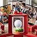 Rocalt Golf Ball Display Case, Hole in One Golf Ball Display Case, Clear Glass Golf Ball Holder with Cork Base, Lifelike Turf, and Plastics Tee, Golf Gifts Decor