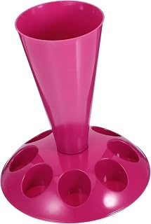 Healifty Pastry Bag Stand: Icing Bag Holder Piping Holder With 8 Nozzles Slots Tips Organizer For Cupcakes Birthday Baking Accessories Cake Decorating