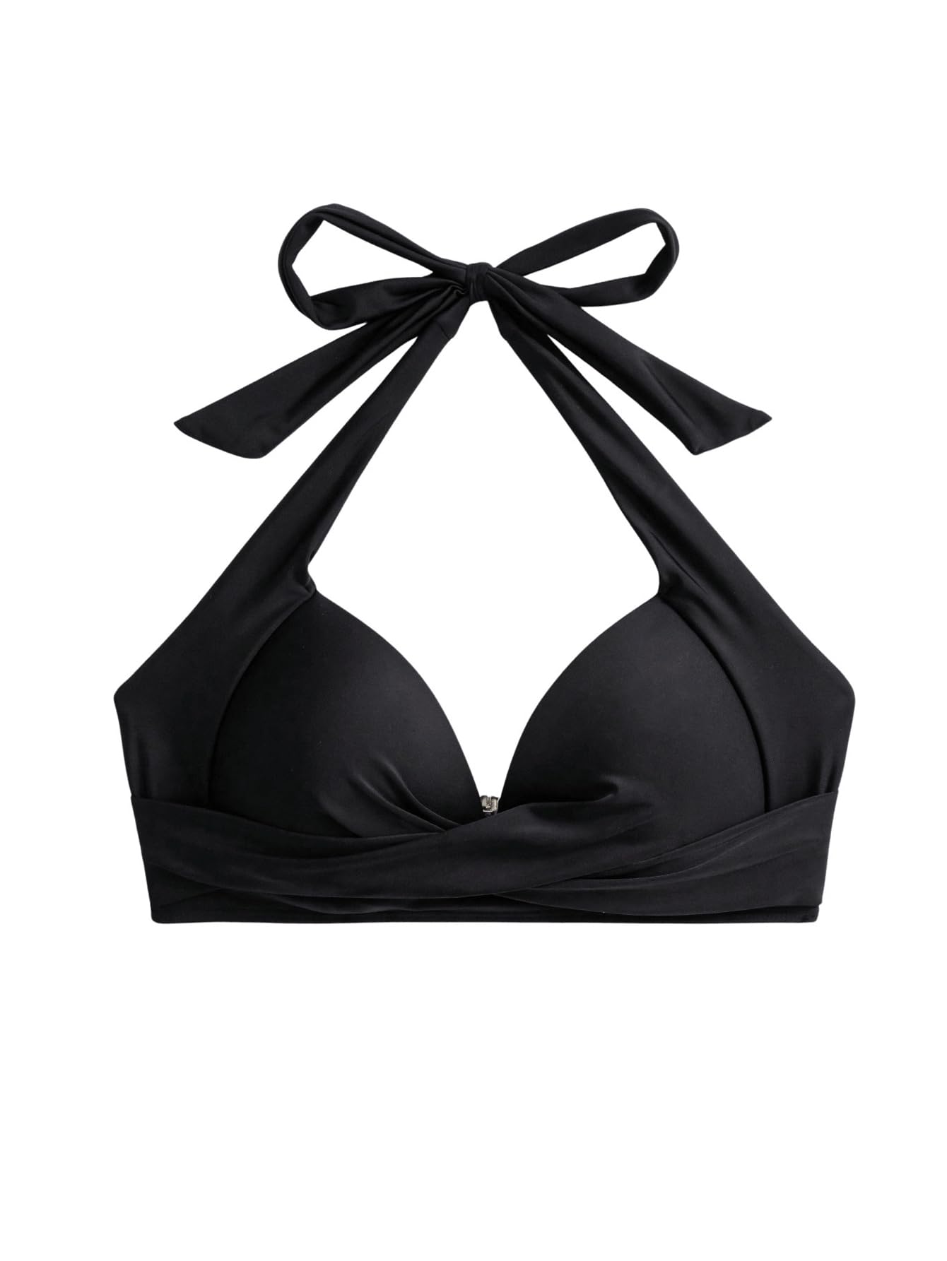 GORGLITTER Damen Push UP Bikini Top Neckholder Bikinioberteil Triangel Bikini Top mit Twist Badetop Bandeau Bikini-top