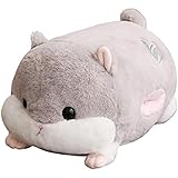 「Jiasemine」ハムスターぬいぐるみ 超かわいい ハムスター寝枕 ハムスター抱き枕 グレー イエロー ブラウン ピンク 萌え萌え 心癒される (グレー,50cm)