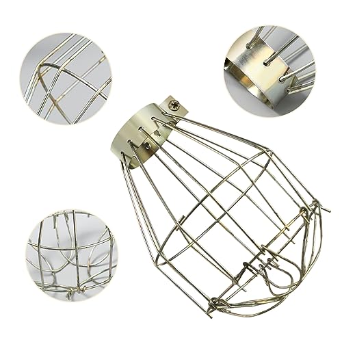 Image of Vintage Light Cage Bulb Guard 6Pcs Industrial Metal Hanging Lamp Covers Protective Pendant Decor for Home Bar Cafe 5.51X3.93X3.93In