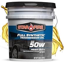 STARFIRE SAE 50W Full Synthetic Transmission Oil 5 Gallon Pail Heavy Duty Gear Oil for Manual Transmissions Long Drain, High Temp, Oxidation Resistant