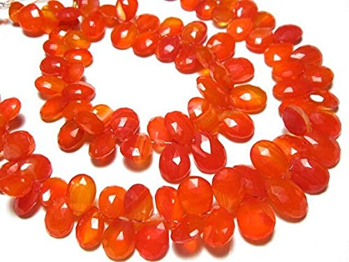 Perles Padparadscha chalcedony briolette pour créer vos bijoux d'été bohème chic
