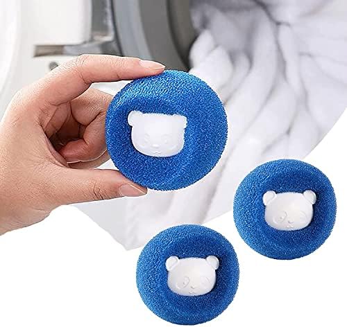 3Pcs Hair Catcher Laundry and Dryer Balls - Reusable Pet Hair Remover for Clothing