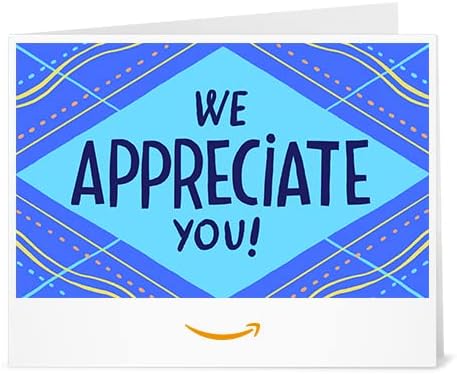 Amazon Gift Card - Print -We Appreciate You- Hex pattern