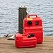 Scepter 6.6 Gallon Portable Marine Gas Can, Boat Fuel Tank with 2-Way Vented Cap, Built-In Fuel Gauge and Pick-Up, Top Handle, EPA & CARB Compliant, Underseat Design, 21.5