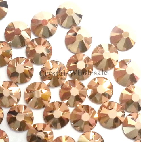 144 Swarovski 2058 20ss 4.8mm flatback rhinestones ss20 CRYSTAL ROSE GOLD F