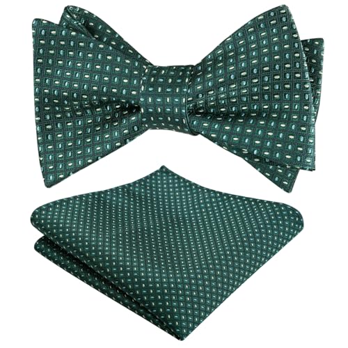Image of Alizeal Mens 2pcs Solid Self-tied Bow Tie Set